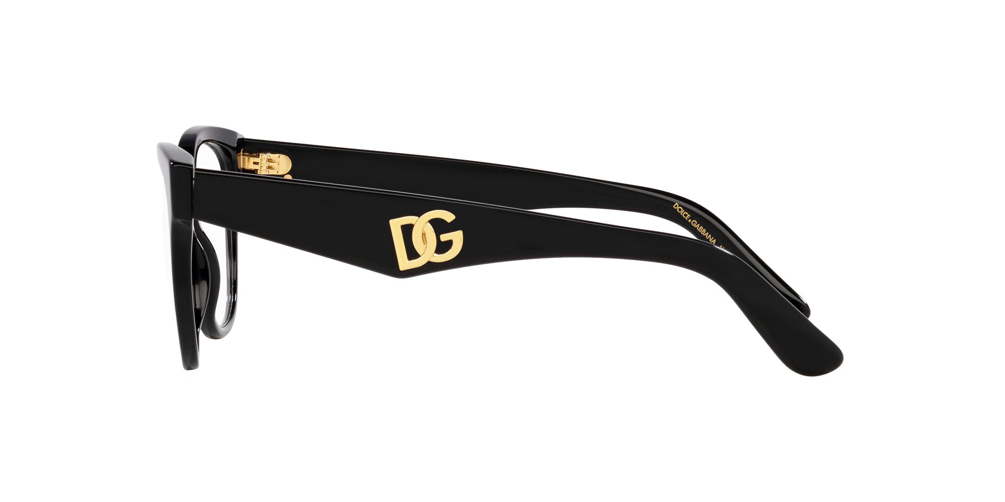 Das Bild zeigt die Korrektionsbrille DG3371 501 von der Marke D&G in schwarz.