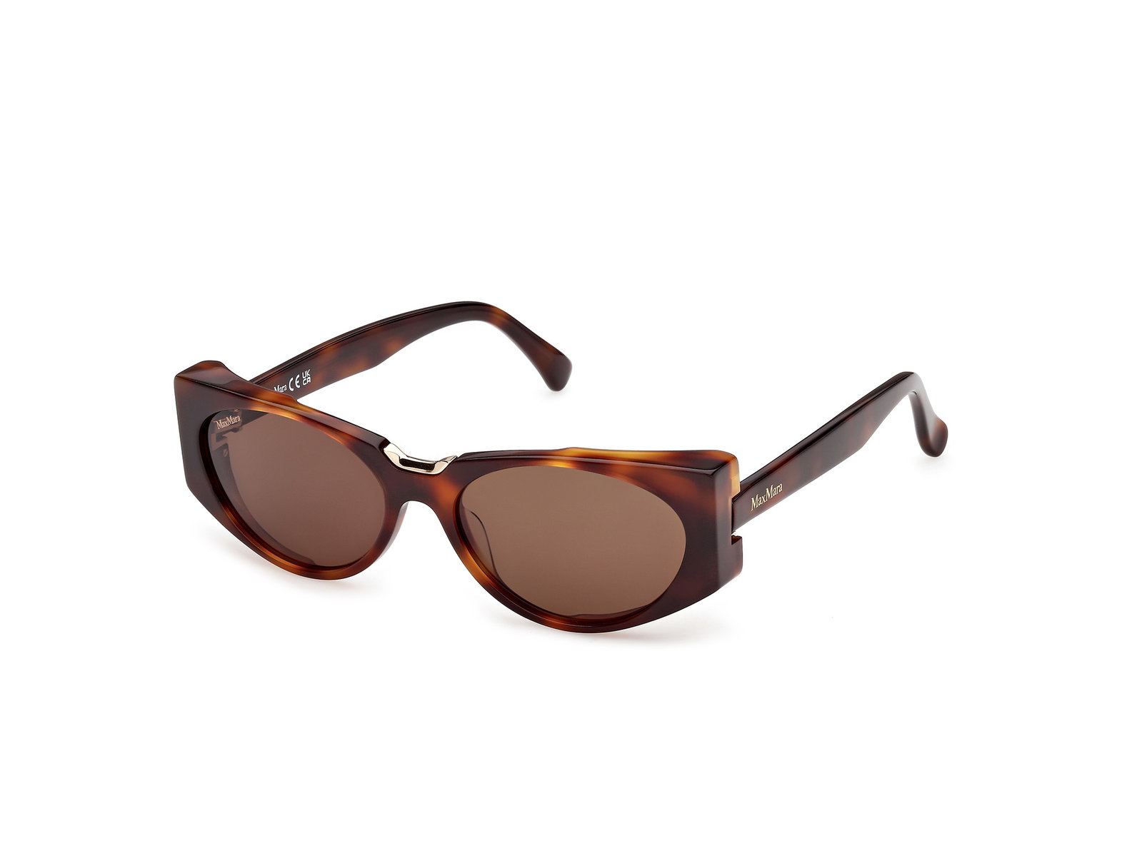 Das Bild zeigt die Sonnenbrille MM0160 von der Marke Max Mara in Havanna.