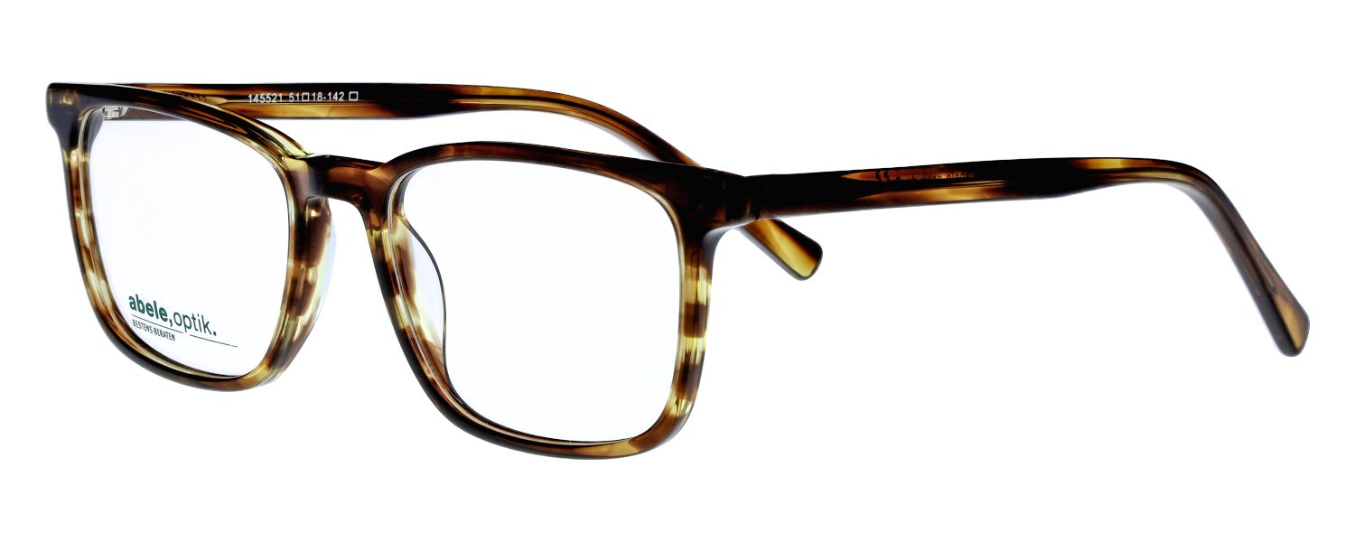 abele optik Brille für Herren eckig in braun transparent gemustert aus Kunststoff 145521