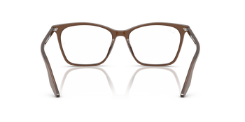 Auf diesem Bild sehen Sie die Korrektionsbrille 0RX5422 von Ray Ban in der Farbe Braun.
