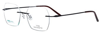 Titankomplettbrille für Damen randlos schwarz 150401