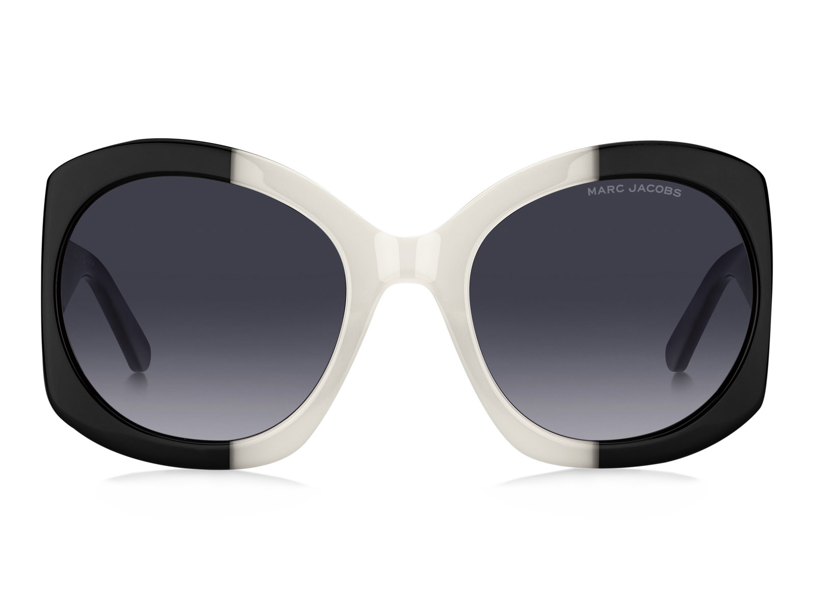 Das Bild zeigt die Sonnenbrille marc_722_s_CCP von Marc Jacobs in weiß-schwarz.