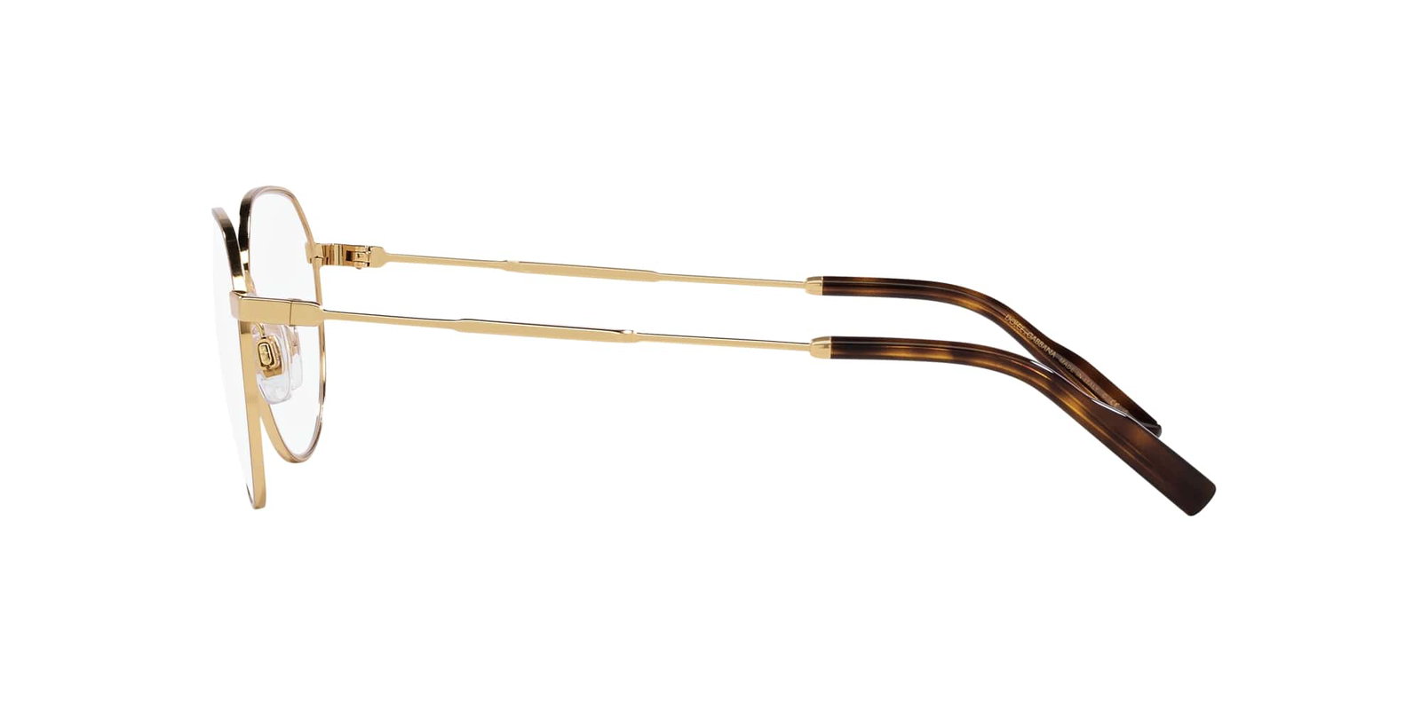 Das Bild zeigt die Korrektionsbrille DG1349 02 von der Marke D&G in gold.