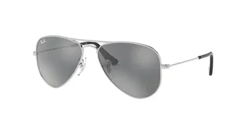 Das Bild zeigt die Sonnenbrille RJ9506S 212/6G Junior Aviator von der Marke Ray-Ban in silber.
