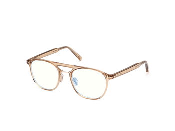 Das Bild zeigt die Korrektionsbrille FT5982 045 von der Marke Tom Ford in Hellbraun.