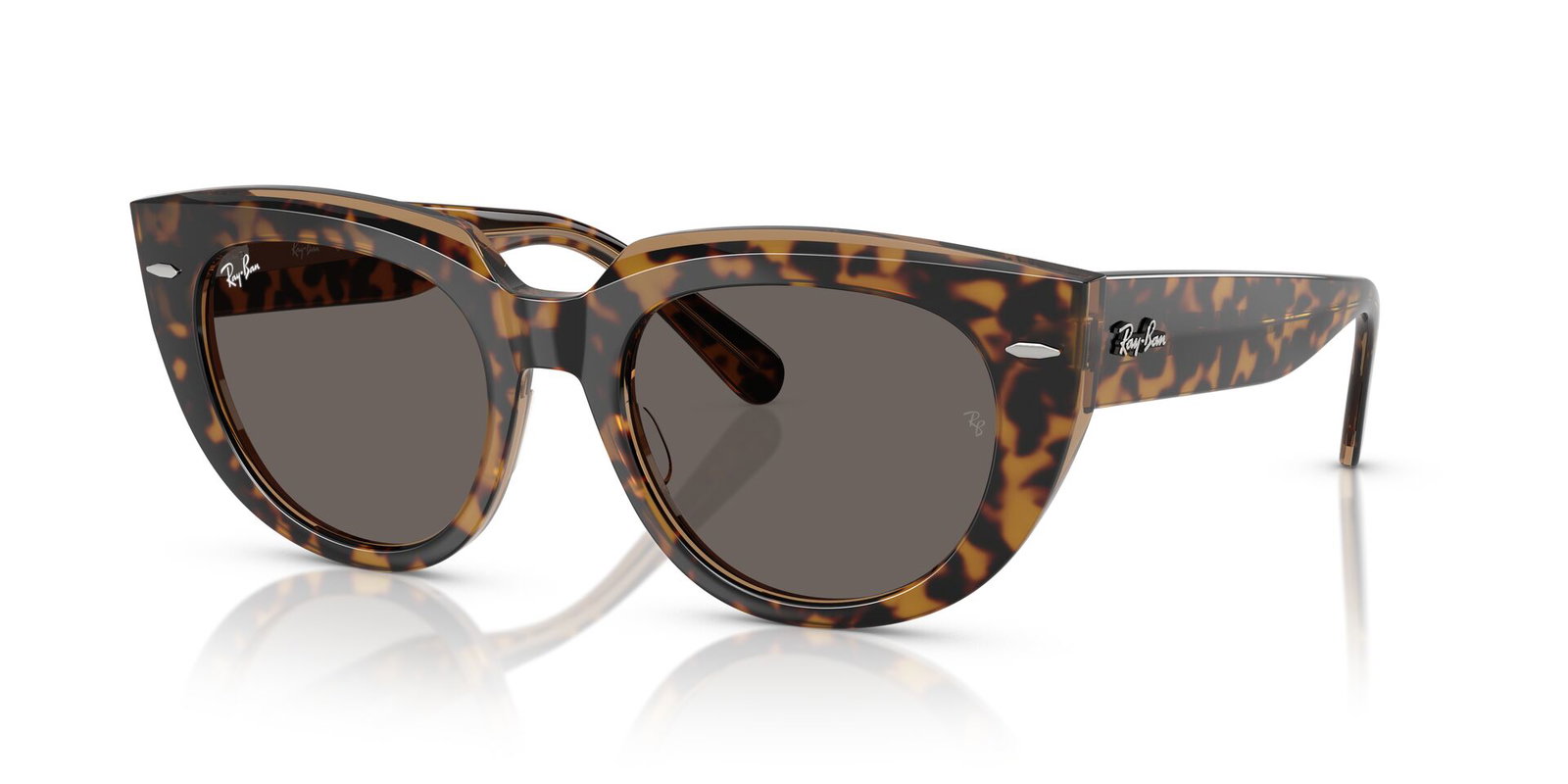 Das Bild zeigt die Sonnenbrille RB2286 1292B1 von der Marke Ray-Ban in Havanna braun transparent.