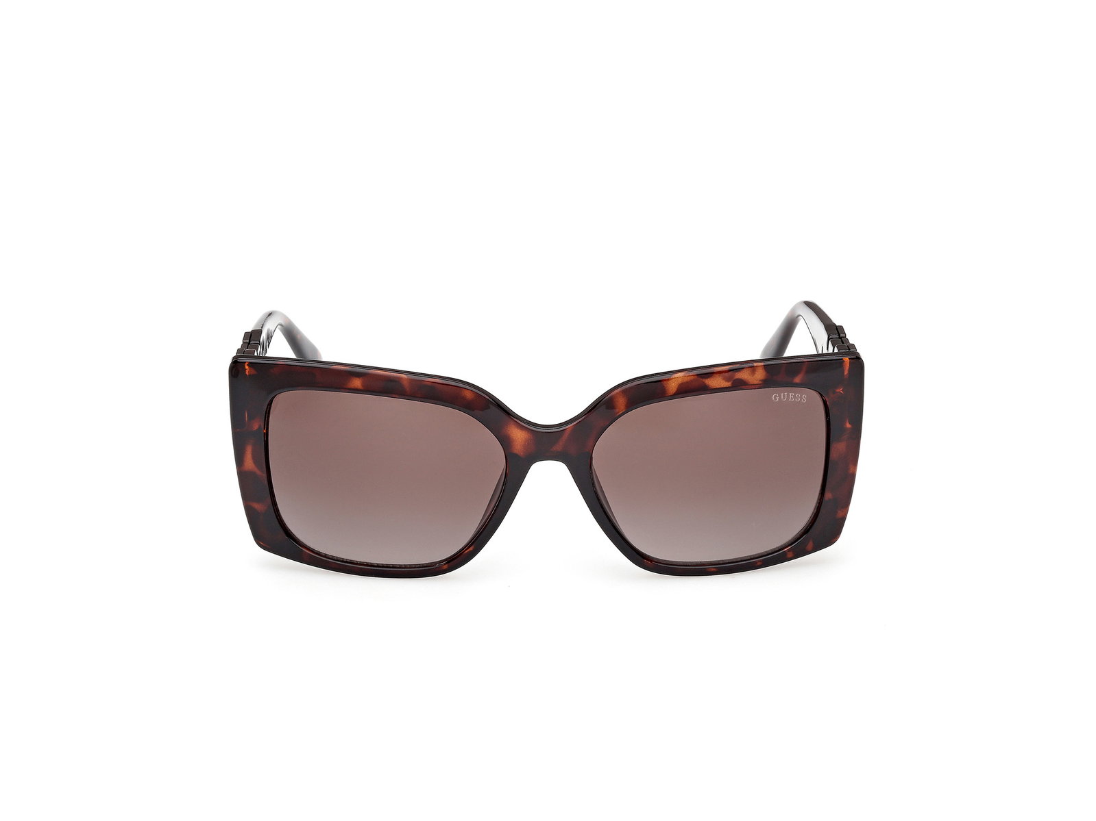 Das Bild zeigt die Sonnenbrille GU00265 von Guess in der Farbe Havanna Braun.