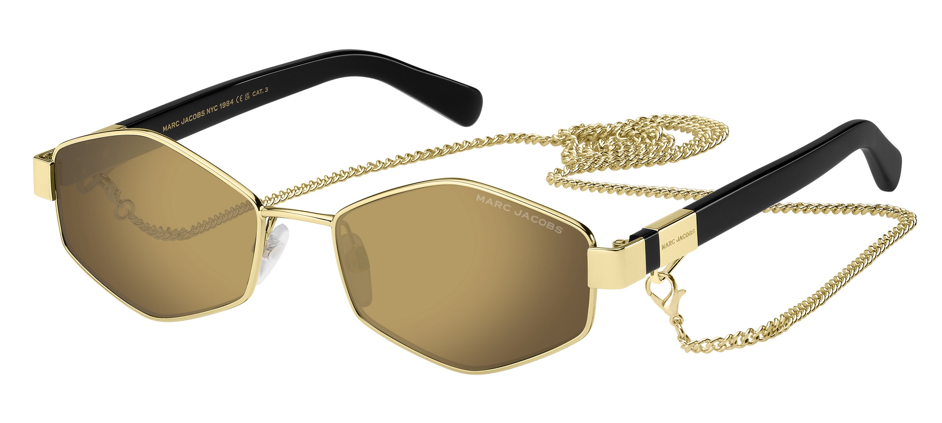 Das Bild zeigt die Sonnenbrille marc_496_s_rhl von Marc Jacobs in gold black.