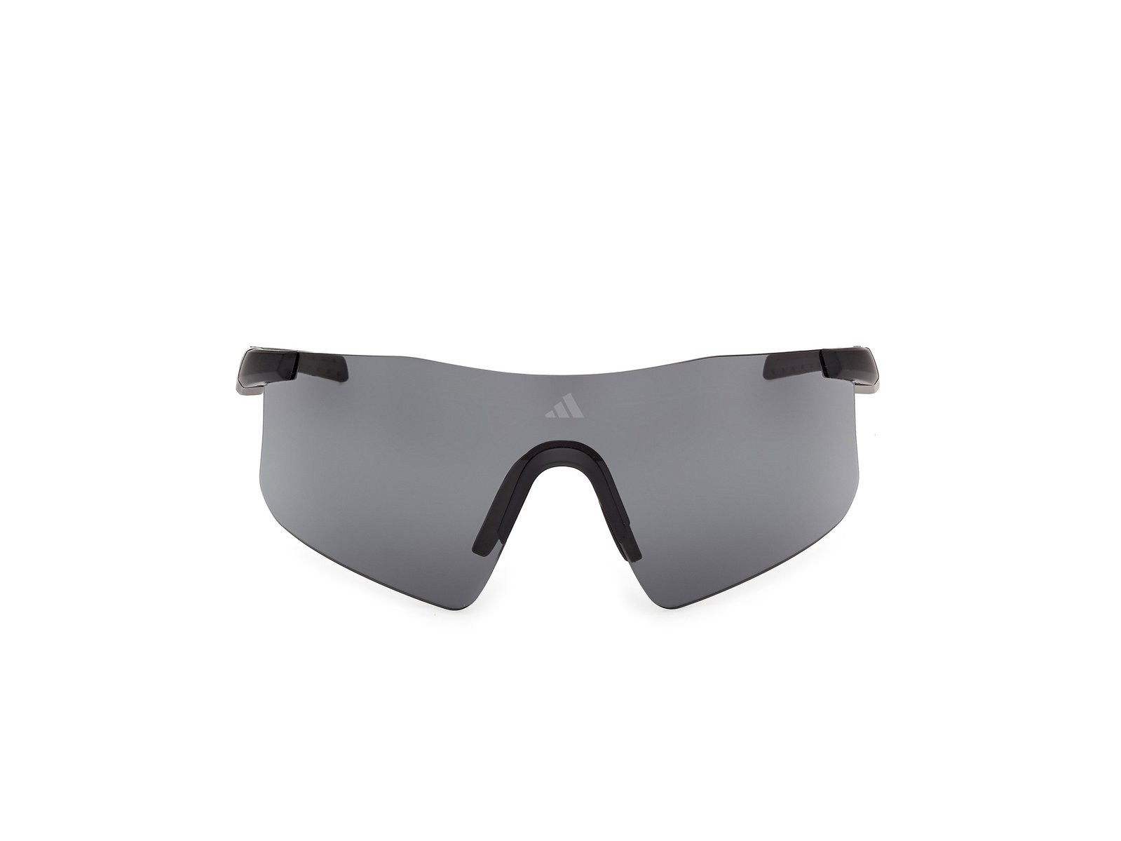 Das Bild zeigt die Adidas Sport Sonnenbrille Kaphiros SP0122 in matt schwarz von vorne.