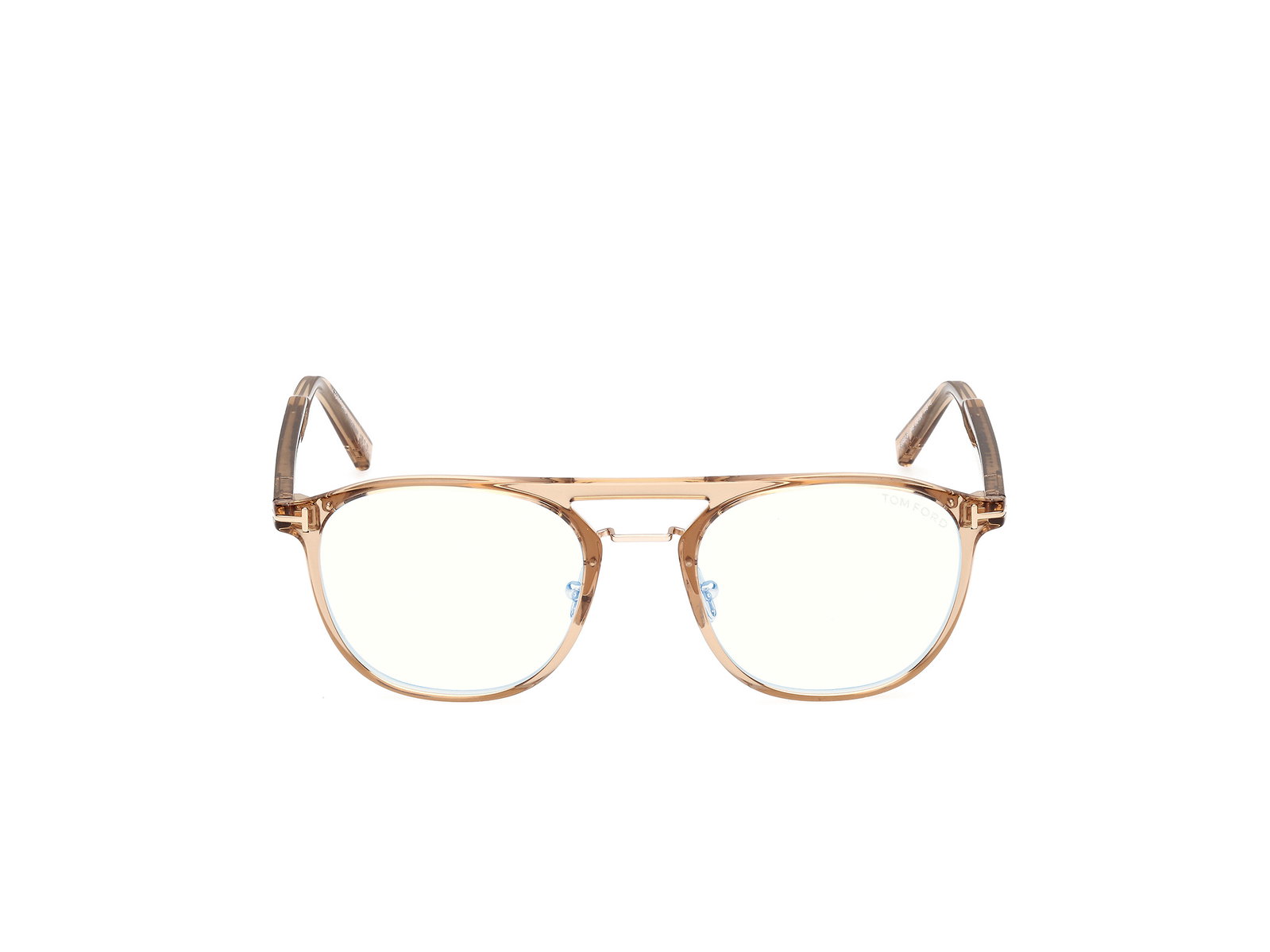 Das Bild zeigt die Korrektionsbrille FT5982 045 von der Marke Tom Ford in Hellbraun.