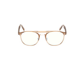 Das Bild zeigt die Korrektionsbrille FT5982 045 von der Marke Tom Ford in Hellbraun.