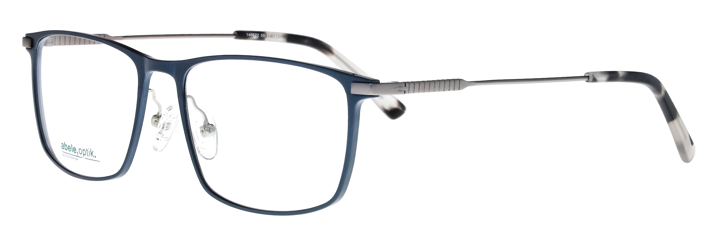 Das Bild zeigt die Korrektionsbrille 146622 von der Marke Abele Optik in blau matt.
