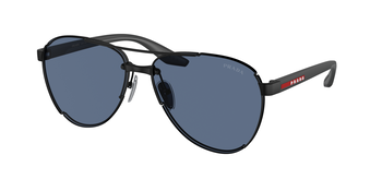 Das Bild zeigt die Sonnenbrille PS51YS 1BO06A von der Marke Prada Linea Rossa in schwarz.