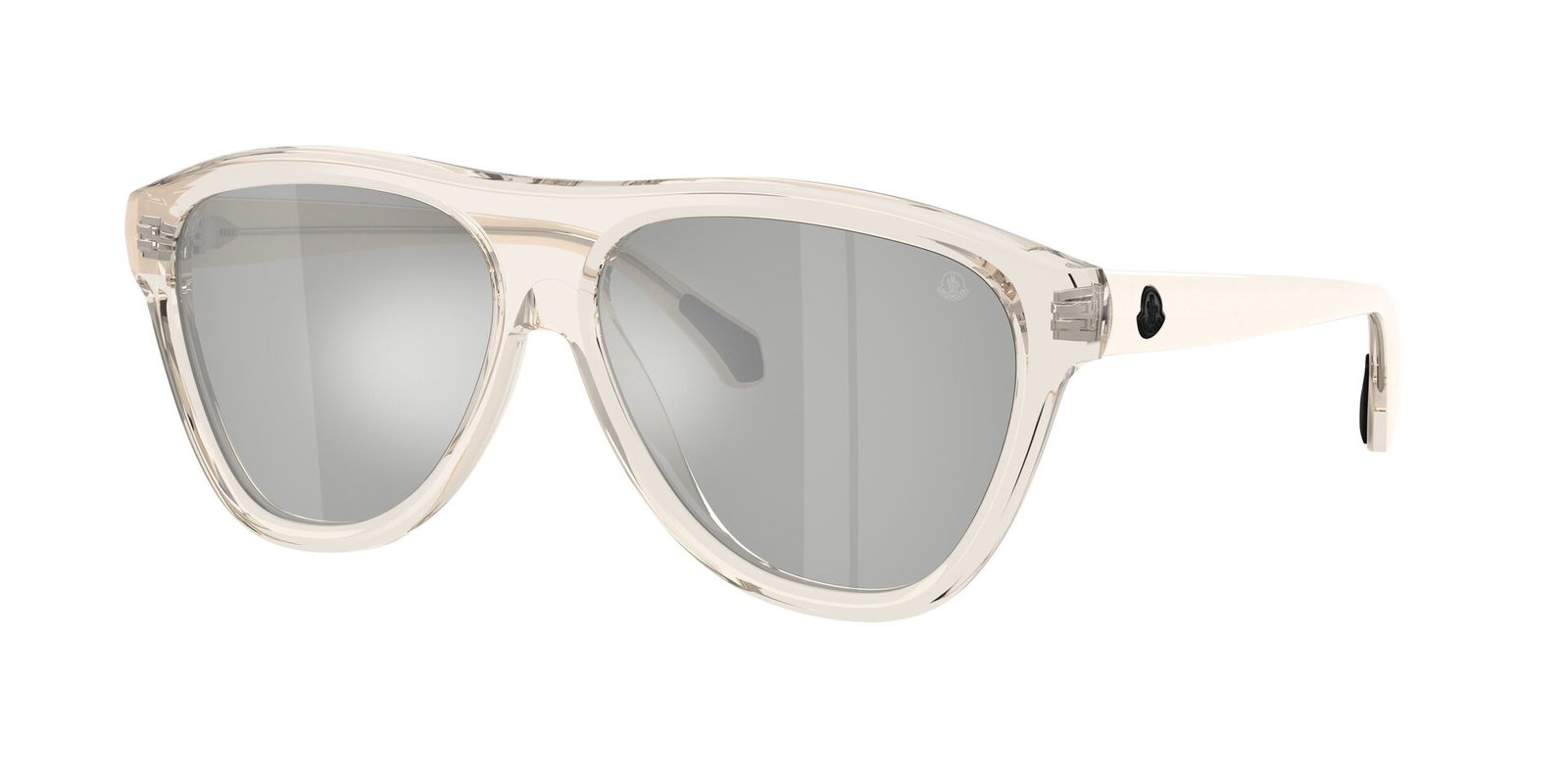 zu sehen ist die Sonnenbrille 6025U von Moncler in der Farbe weiß.