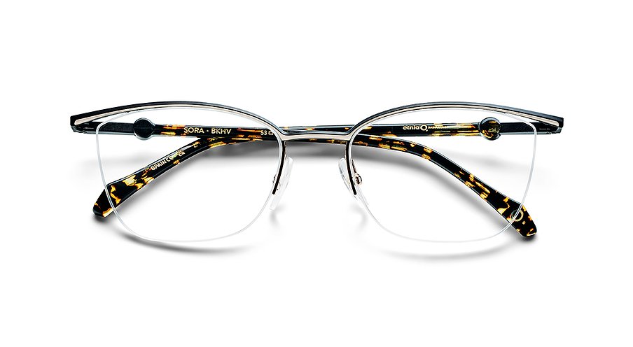 Etnia Barcelona Brille für Damen in Schwarz-Havana SORA BKHV