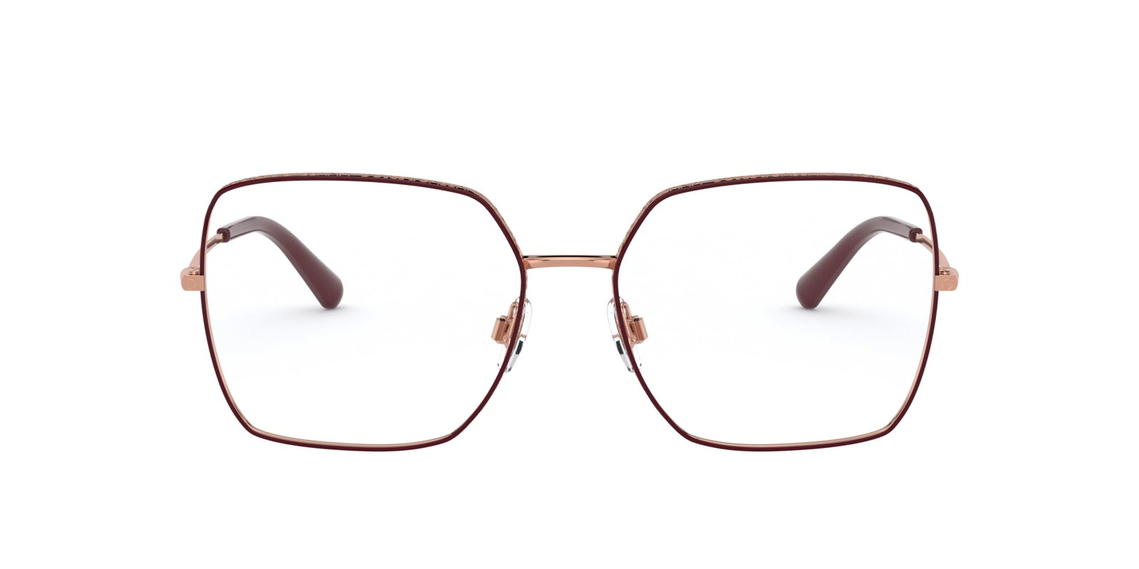 Das Bild zeigt die Korrektionsbrille DG1323 1333 von der Marke D&G in rotgold.