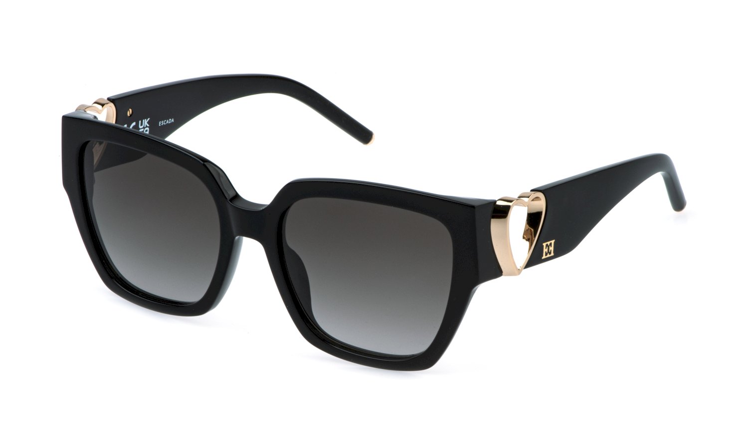 zu sehen ist die Sonnenbrille SESF43 von Escada in der Farbe Schwarz.