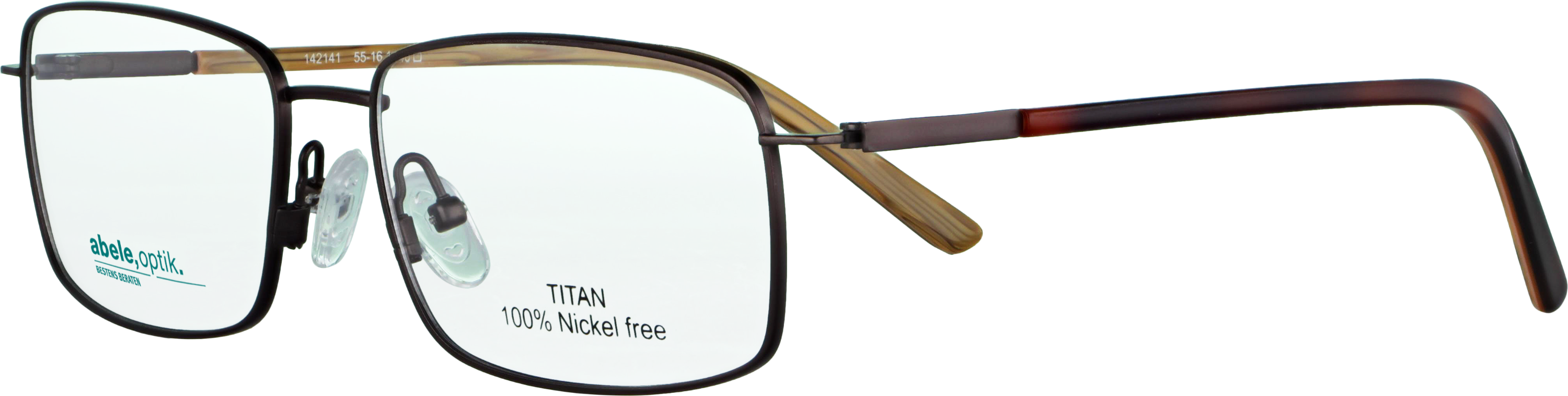 Das Bild zeigt die Korrektionsbrille 142141 von der Marke Abele Optik in gun matt.