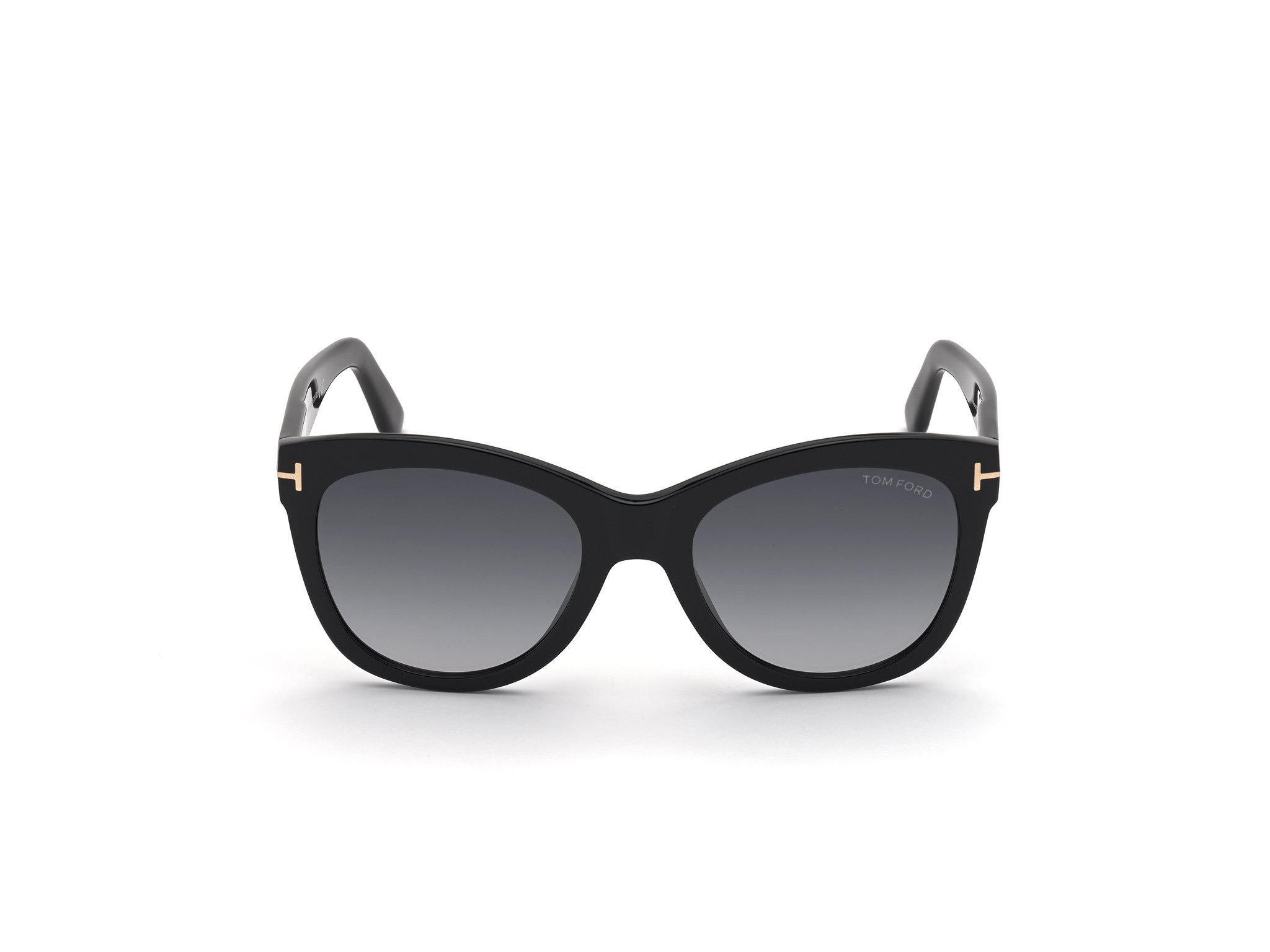 Das Bild zeigt die Sonnenbrille Wallace FT0870 von der Marke Tom Ford in schwarz frontal
