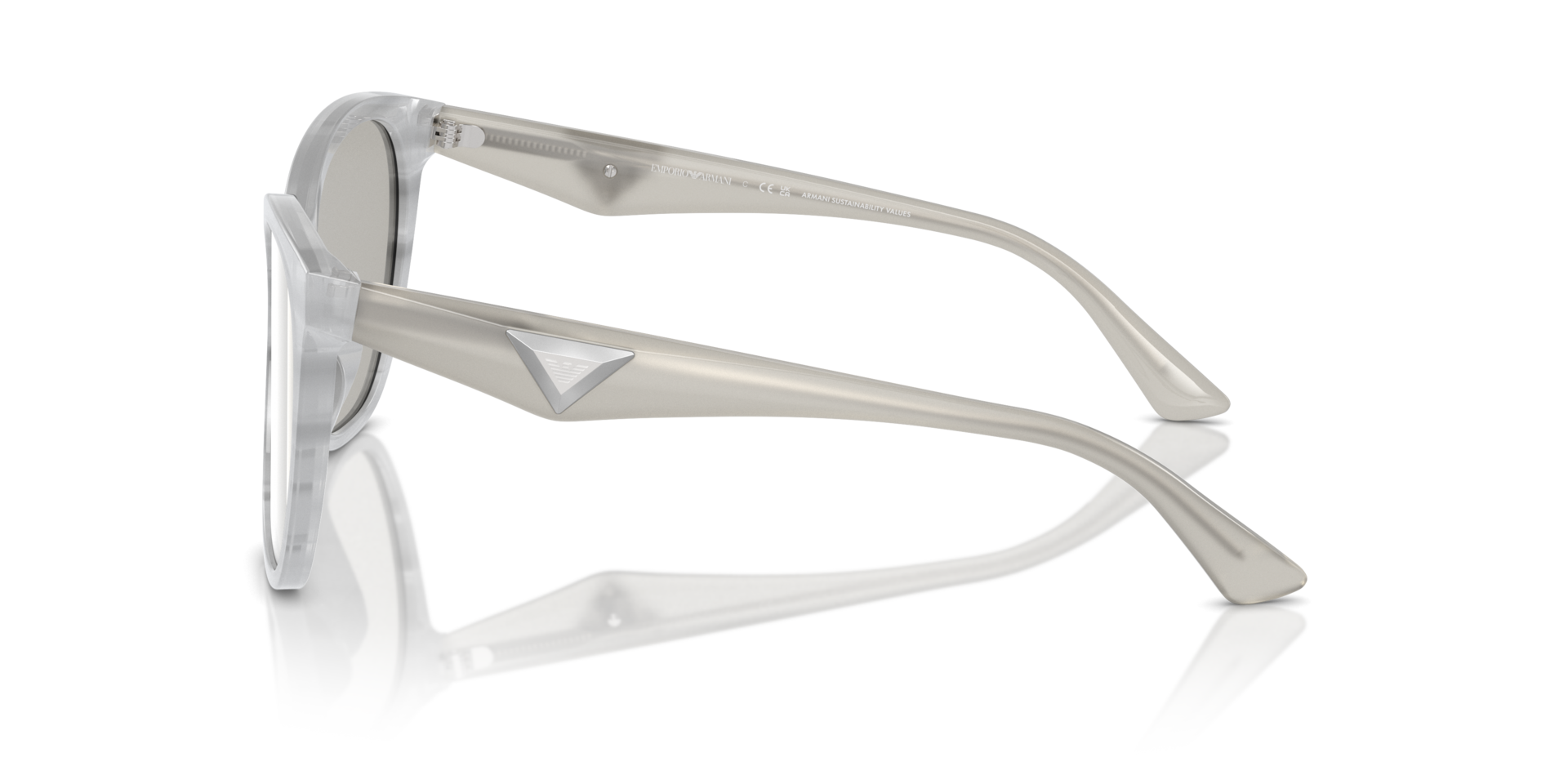 Das Bild zeigt die Sonnenbrille EA4222 611487 von der Marke Emporio Armani in grau.