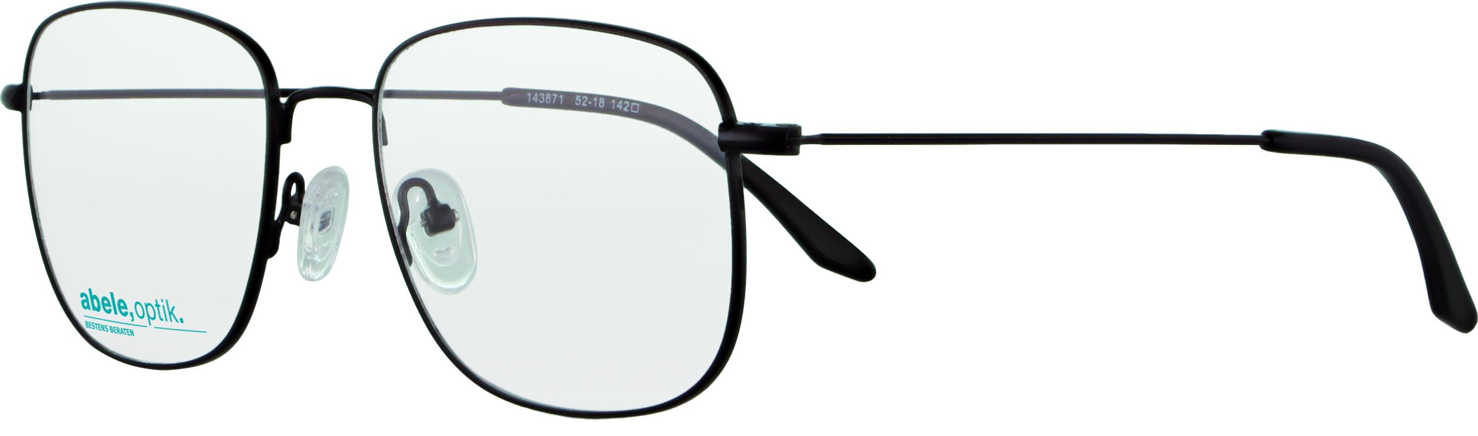 Das Bild zeigt die Korrektionsbrille 143871 von Abele Optik in schwarz.