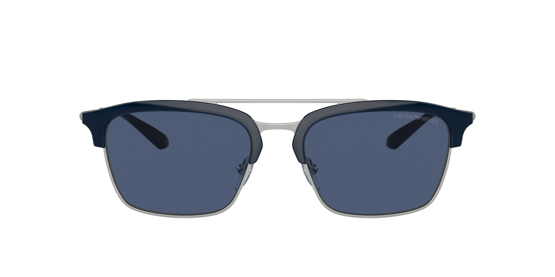 Das Bild zeigt die Sonnenbrille EA4228 304580 von der Marke Emporio Armani in blau/silber.
