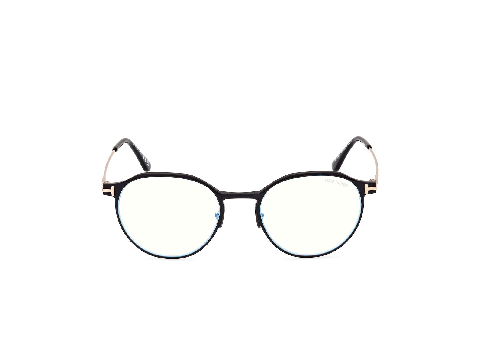 Das Bild zeigt die Korrektionsbrille FT5866-B 002 von der Marke Tom Ford in schwarz/rose gold.