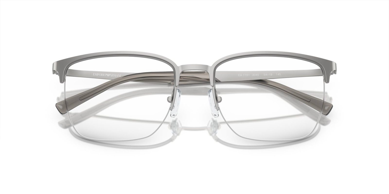 Das Bild zeigt die Korrektionsbrille EA1151 3045 von der Marke Emporio Armani in Silber.