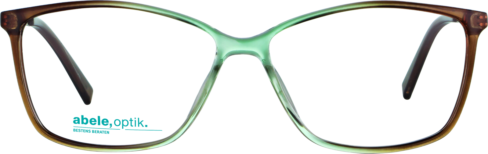 Das Bild zeigt die Korrektionsbrille 142241 von der Marke Abele Optik in grün / braun.