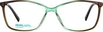 Das Bild zeigt die Korrektionsbrille 142241 von der Marke Abele Optik in grün / braun.