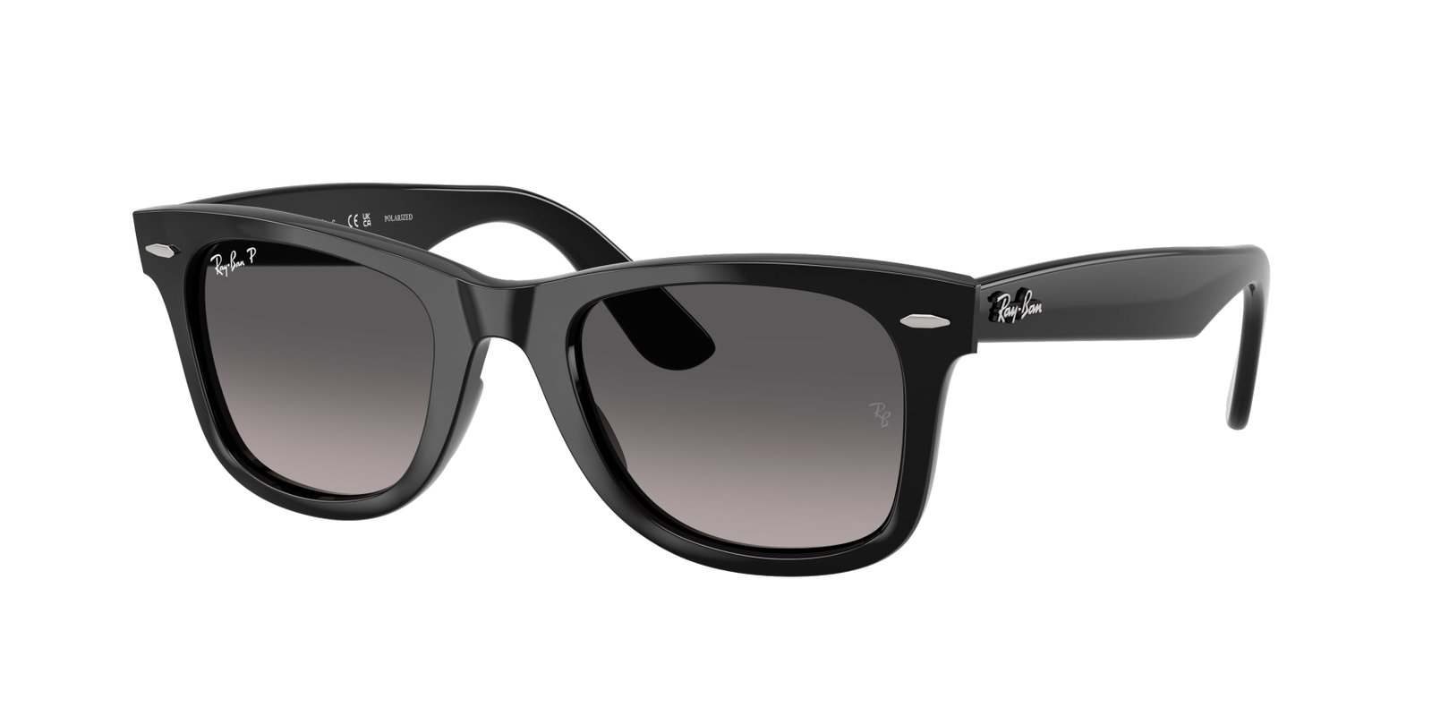 das Bild zeigt die Sonnenbrille RB4340 von Ray Ban in der Farbe Schwarz.