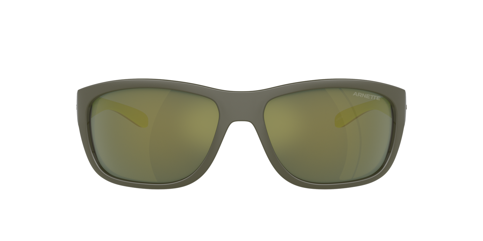 Das Bild zeigt die Sonnenbrille AN4337 28546R von der Marke Arnette in grau/gelb.