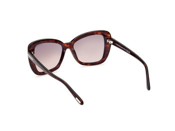 Das Bild zeigt die Sonnenbrille FT1008 52F von der Marke Tom Ford in havanna.