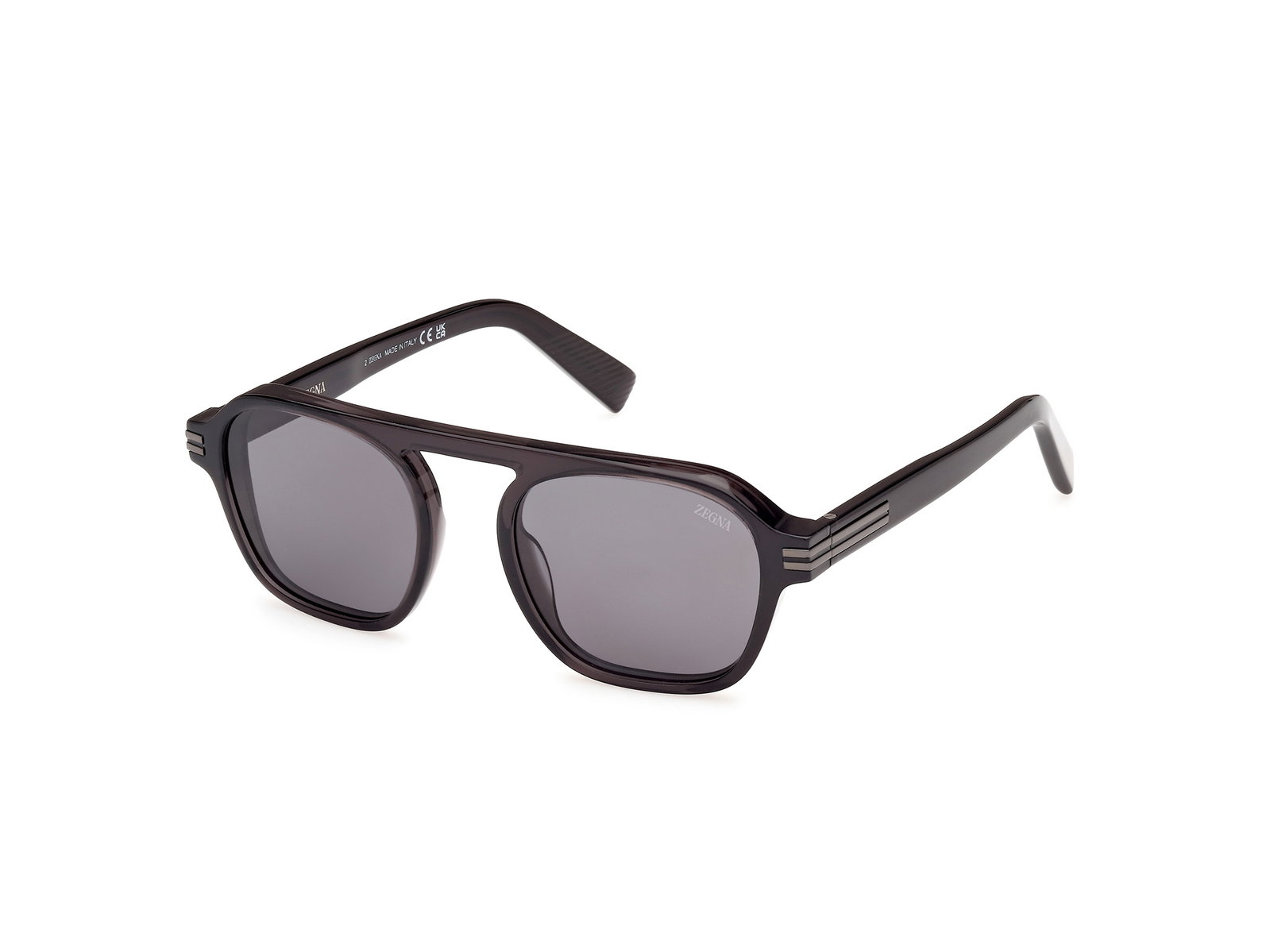 Ermenegildo Zegna Sonnenbrille in Glänzend Dunkelgrün EZ0241 96D 51