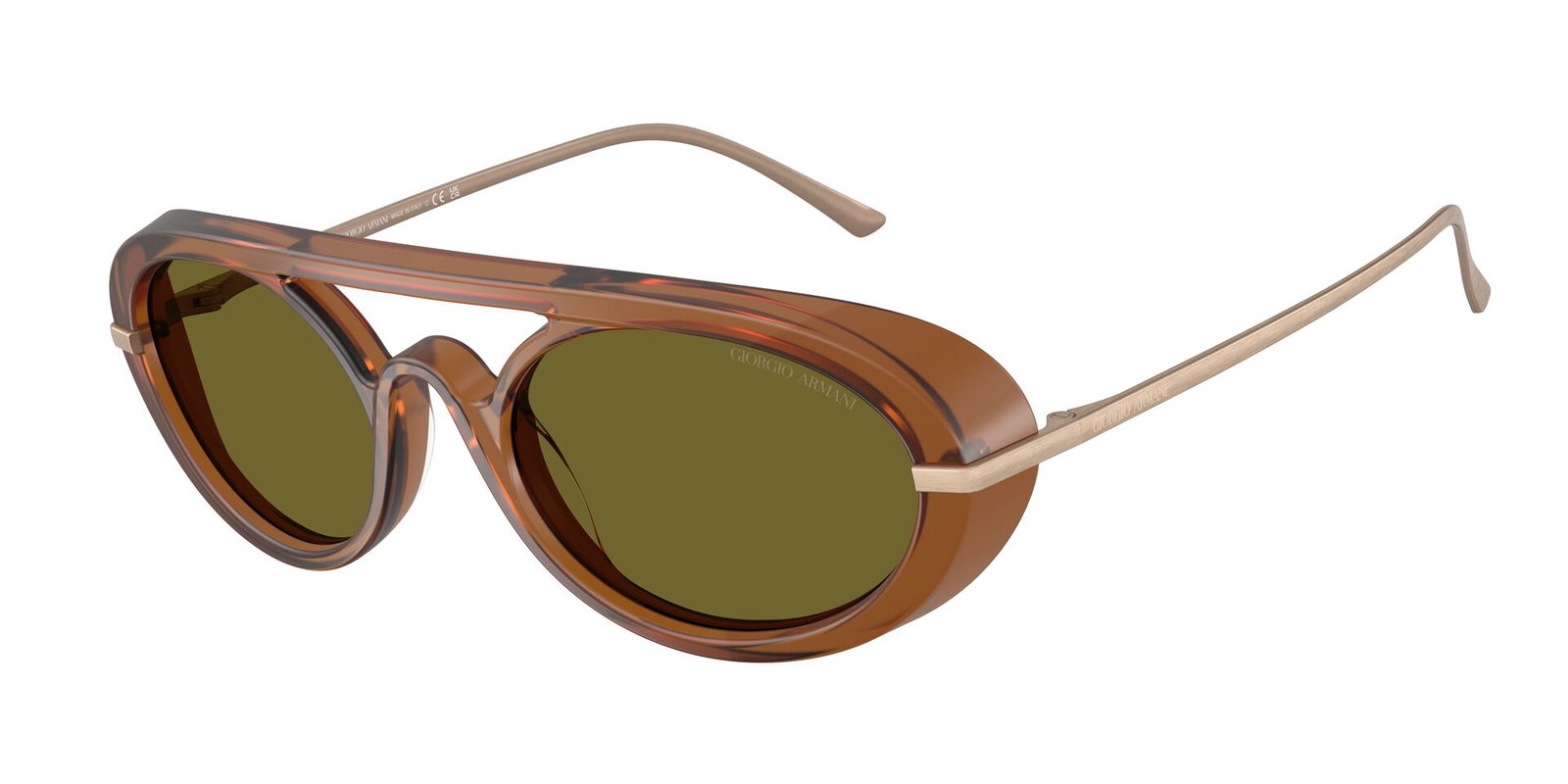 Das Bild zeigt die Giorgio Armani Sonnenbrille AR8256 in Braun