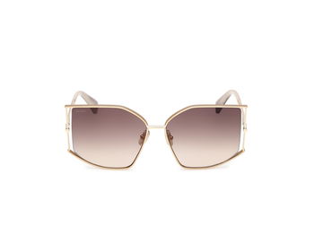 Das Bild zeigt die Sonnenbrille MM0142 von der Marke Max Mara in Blassgold.