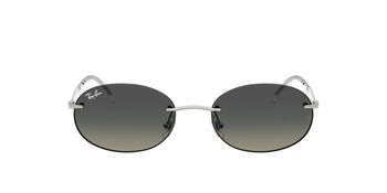 Das Bild zeigt die Ray Ban Sonnenbrille RB3767 in Silber mit grauen Verlaufsgläsern von vorne.