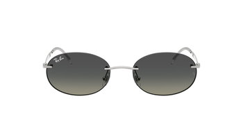 Das Bild zeigt die Ray Ban Sonnenbrille RB3767 in Silber mit grauen Verlaufsgläsern von vorne.