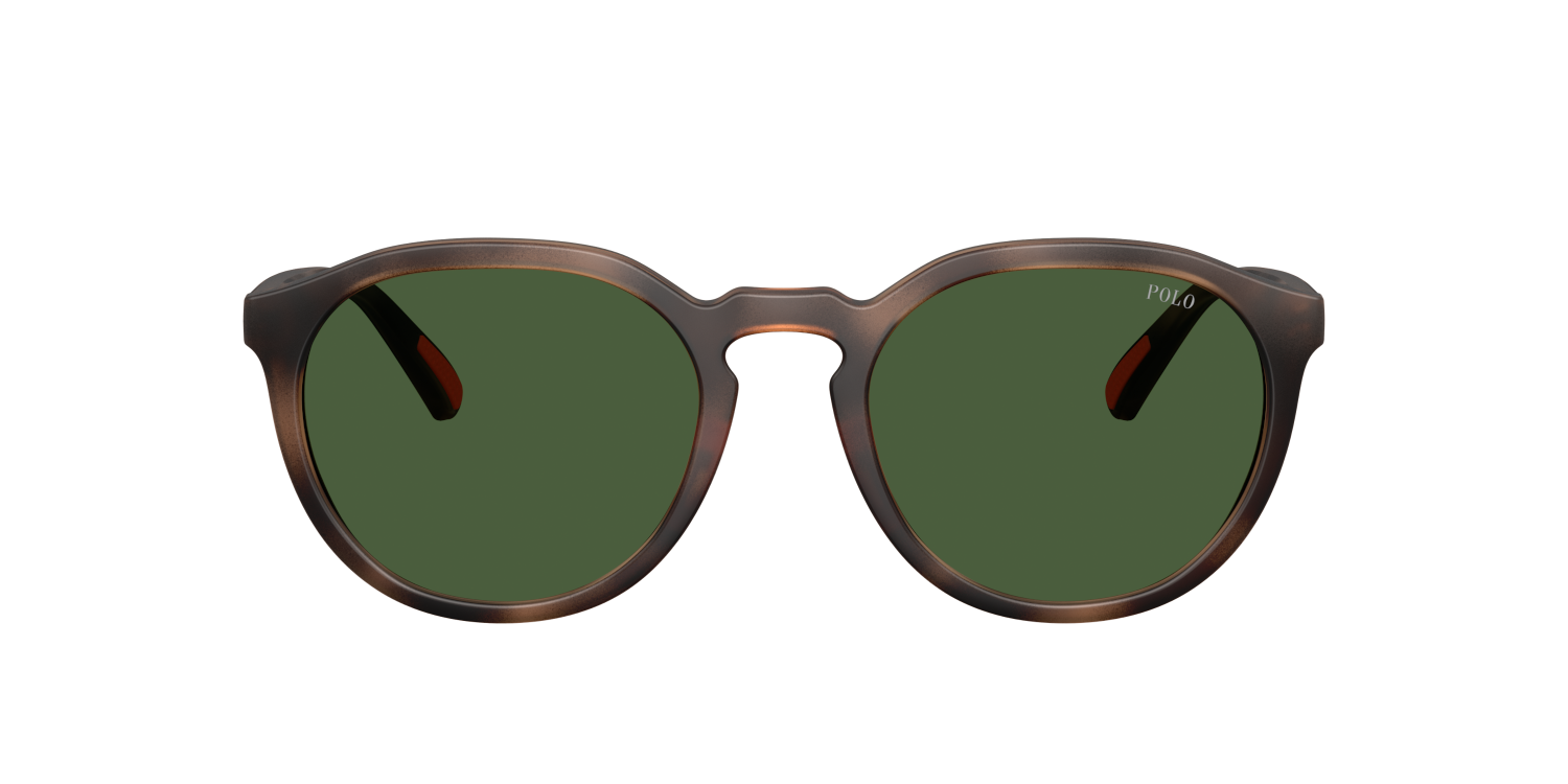 Das Bild zeigt die Polo Ralph Lauren Sonnenbrille PH4232 in matt Dunkelhavana von vorne.